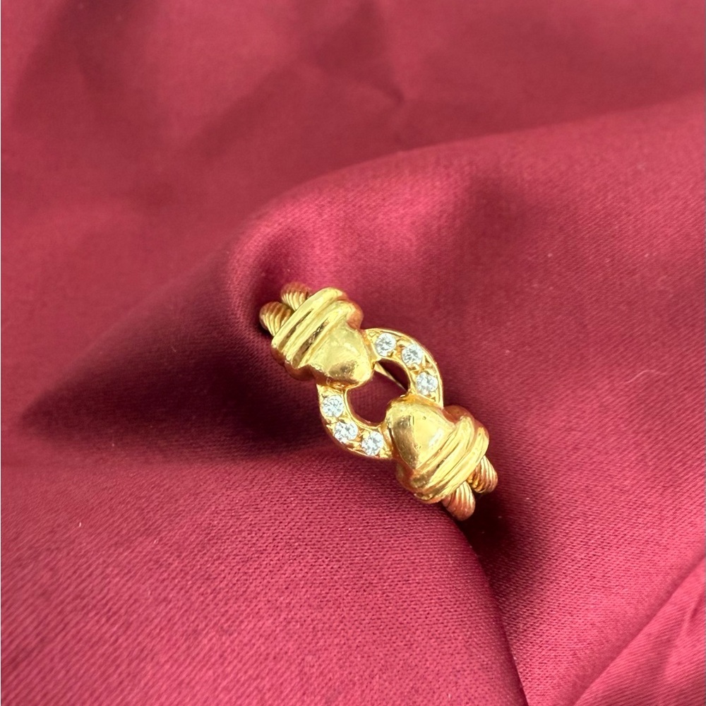 Philippe Charriol Gold Diamond Cable Ring – Authentic w/ Card & Serial # - Picture 2 of 6